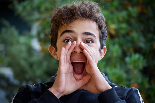 male screaming